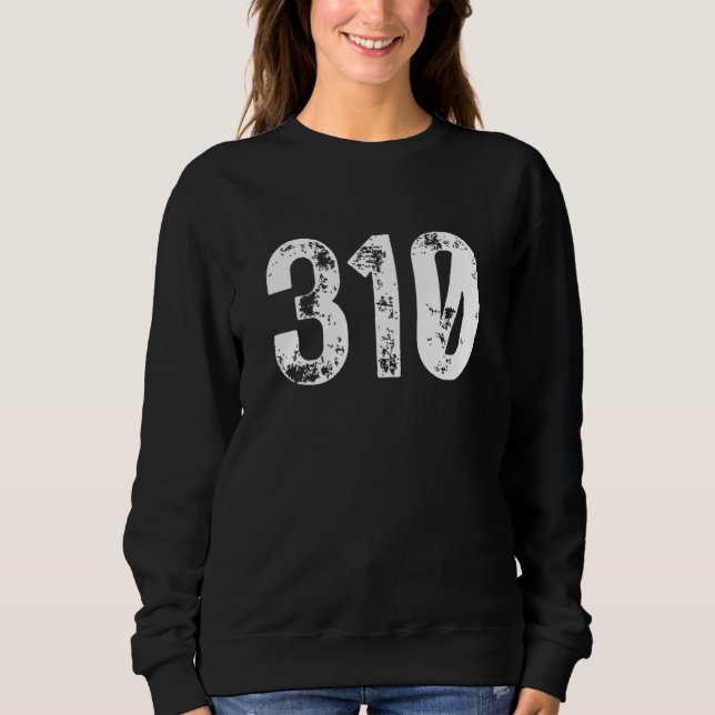 Sweatshirt Zone de téléphonie mobile de Los Angeles CA indica (Devant)