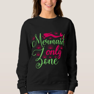 Sweatshirt Zone Sirène uniquement en rose chaud et vert néon