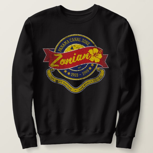 Sweatshirt Zonienne, zone du canal de Panama, ZC (Design devant)