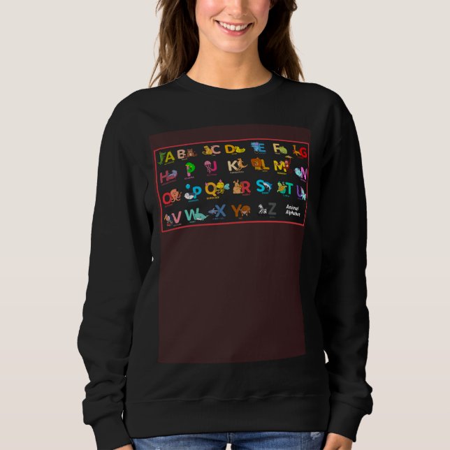 Sweatshirt Zoo Animal Alphabet Letters ABCs Kindergarten Todd (Devant)