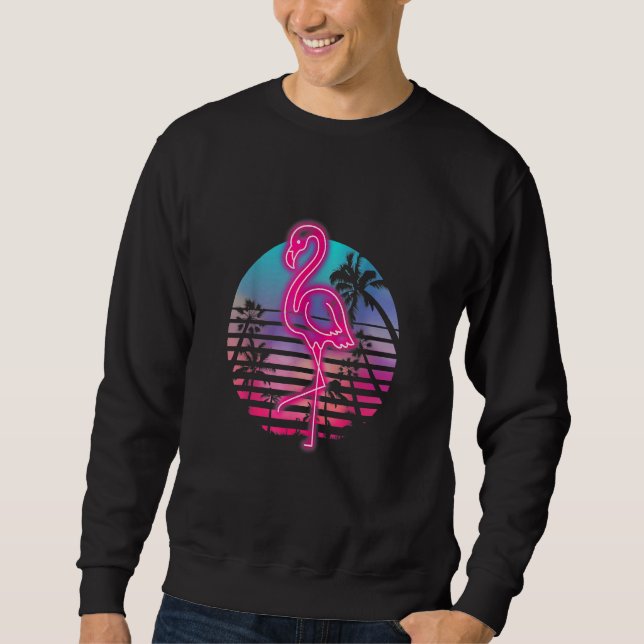 Sweatshirt Zoo Animal Tropic Summer Sunrise Flamingo (Devant)