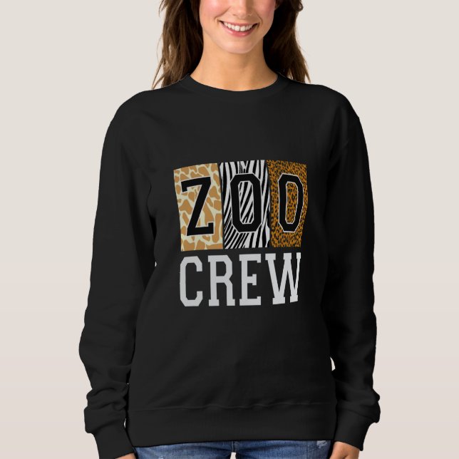Sweatshirt Zoo Crew Animal Print for Kids or Adults Zoo Group (Devant)
