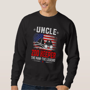 Sweatshirt Zoo de l'oncle Drapeau Américain en détresse gardi