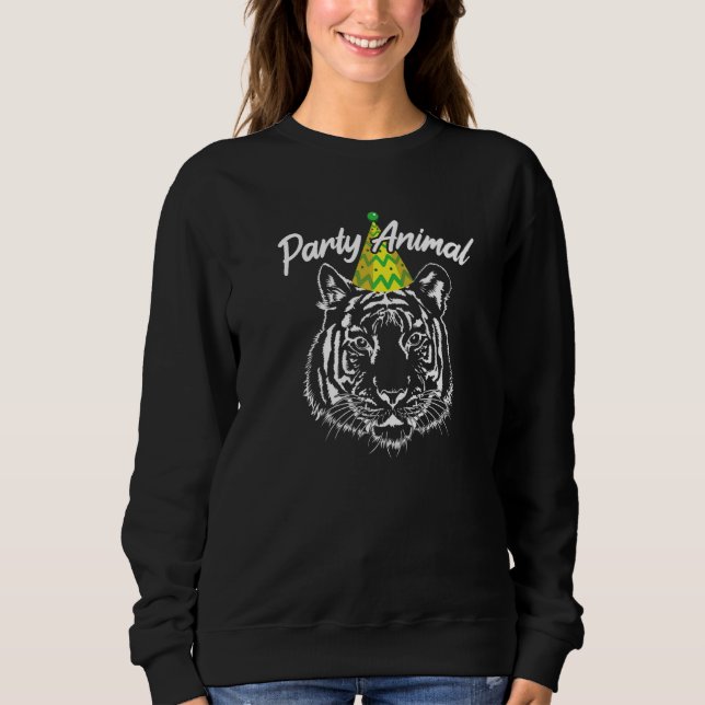 Sweatshirt Zoo de Tiger Animal Party Animal (Devant)