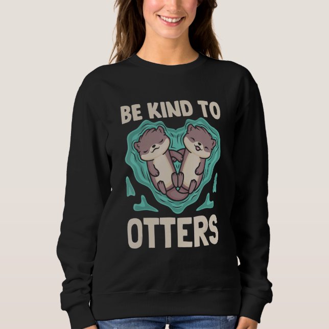 Sweatshirt Zoo Faune Animal Zookeeper Cute Otter (Devant)