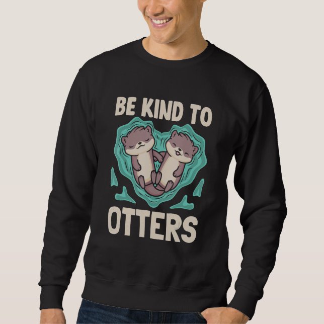 Sweatshirt Zoo Faune Animal Zookeeper Cute Otter (Devant)