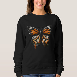 Sweatshirt Zoo Jour Voyage Peinture Monarque Papillon Femmes