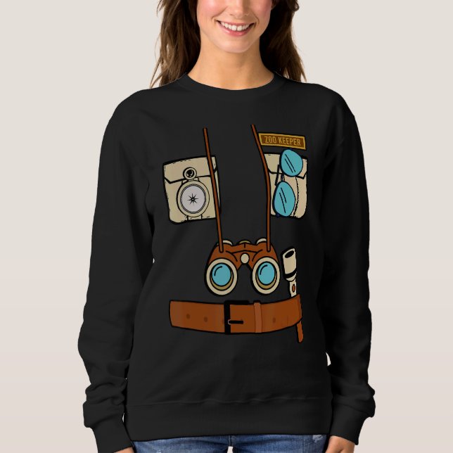 Sweatshirt Zoo Keeper Costume Jungle Safari Explorer Zoo Ani (Devant)