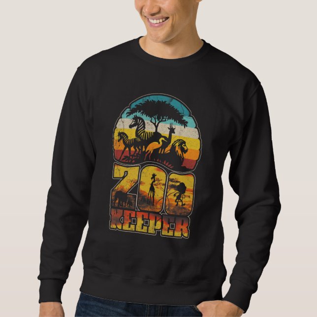 Sweatshirt Zoo Keeper Halloween Costume Zookeeper Safari Anim (Devant)