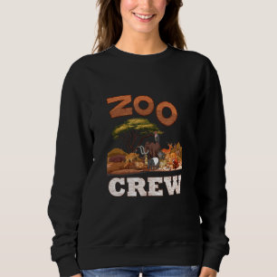 Sweatshirt Zoo Safari Équipe d'équipage Animal Équipe Zoologi