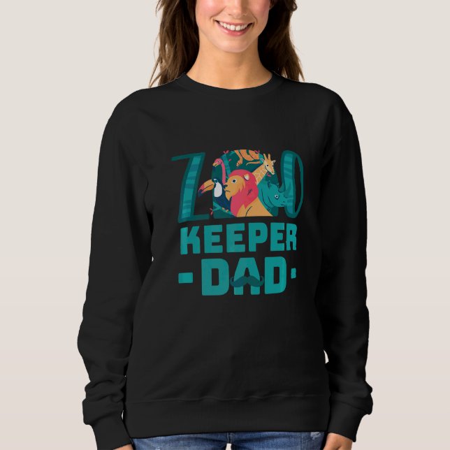 Sweatshirt Zookeeper Papa Safari Animal Keeper Zoologie Zooke (Devant)