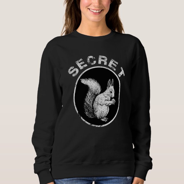 Sweatshirt Zookeeper Vintage de l'écureuil secret (Devant)
