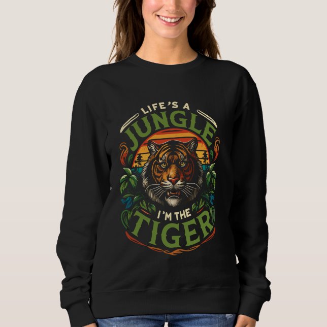 Sweatshirt Zoologiste Tiger Wildlife (Devant)