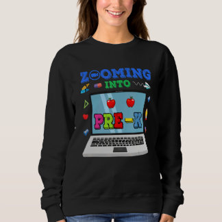 Sweatshirt Zoom Dans Pré K Virtuel Retour À L'École Pré K