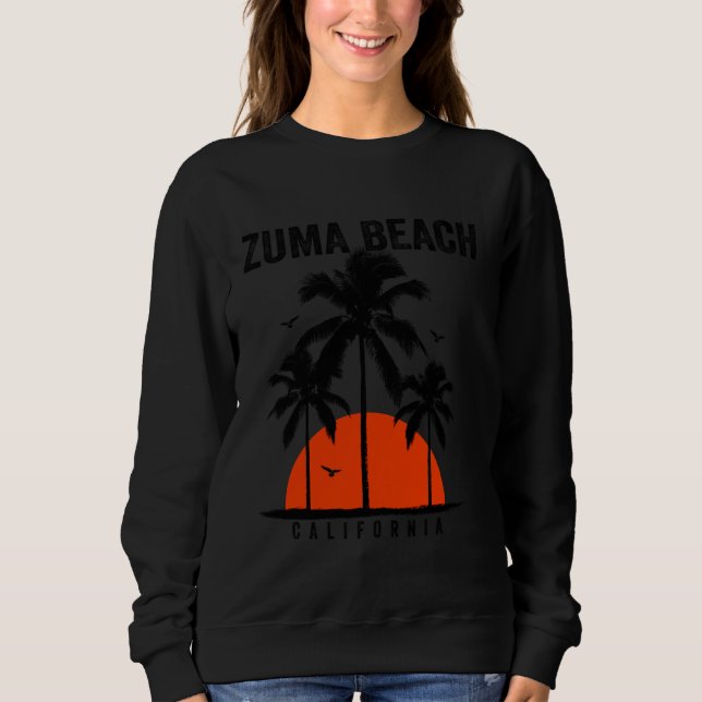 Sweatshirt Zuma Beach Californie Surf Surf Surf (Devant)