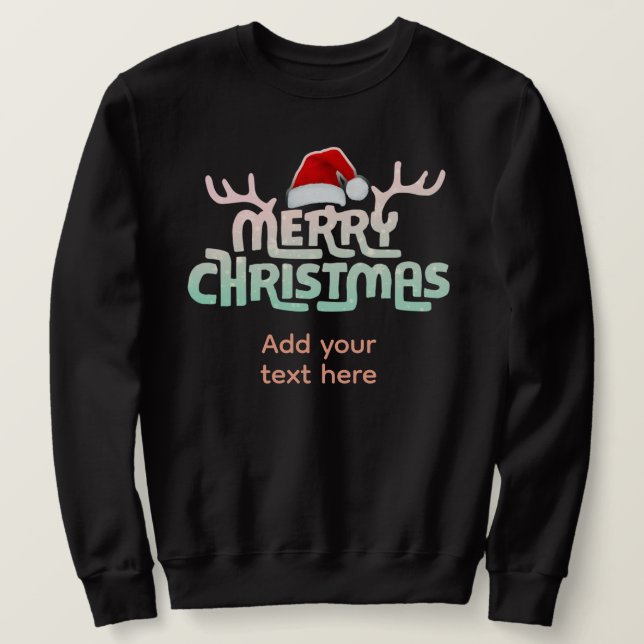 Sweatshirts de Noël affreux personnalisés (Design devant)
