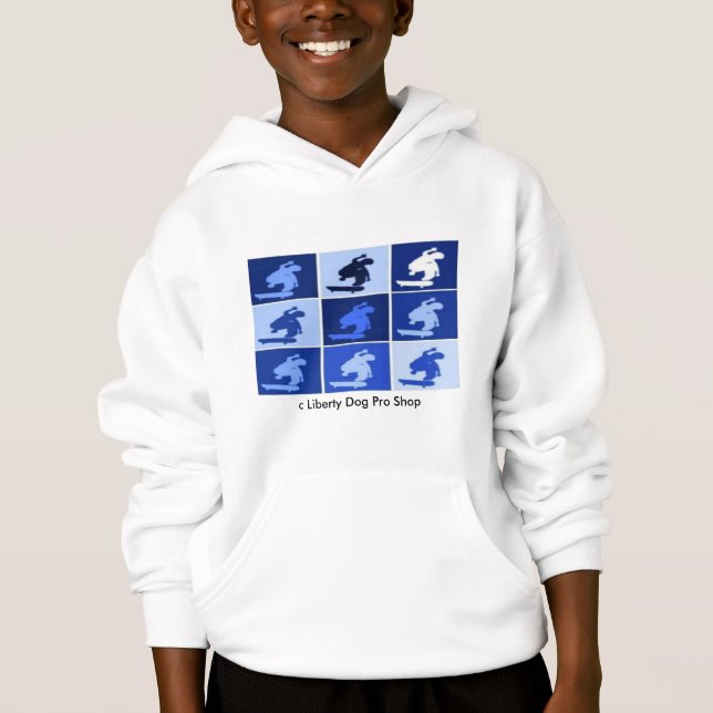 SWEATSHIRTS DE SKATEBOARDING EN BLEU TONNE (Devant)