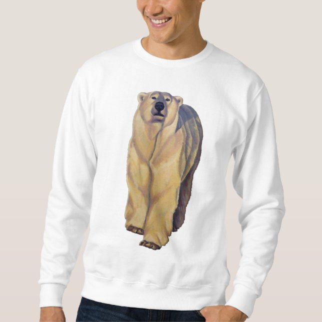 Sweatshirts d'ours blanc de chemises d'art d'ours (Devant)
