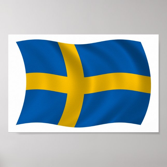 Sweden Flag Poster Print (Devant)