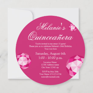 Sweet 15 Quinceañera invitations à la fête d'anniv