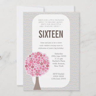 Sweet 16 16e Seize Anniversaire Invitation de fête