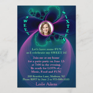 SWEET 16 Anniversaire de plaisir Invitation de fêt