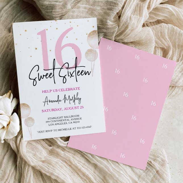 Sweet 16 Anniversaire Invitation (Sweet 16 Invitation)