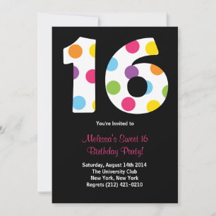Sweet 16 Anniversaire Invitation