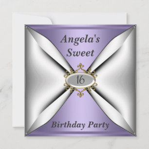 Sweet 16 anniversaire Invitation Mauve