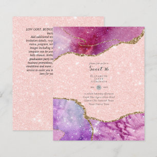 Sweet 16 Anniversaire Invitations Agate Parties sc