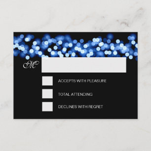 Sweet 16 Anniversaire RSVP Hollywood Glam Blue