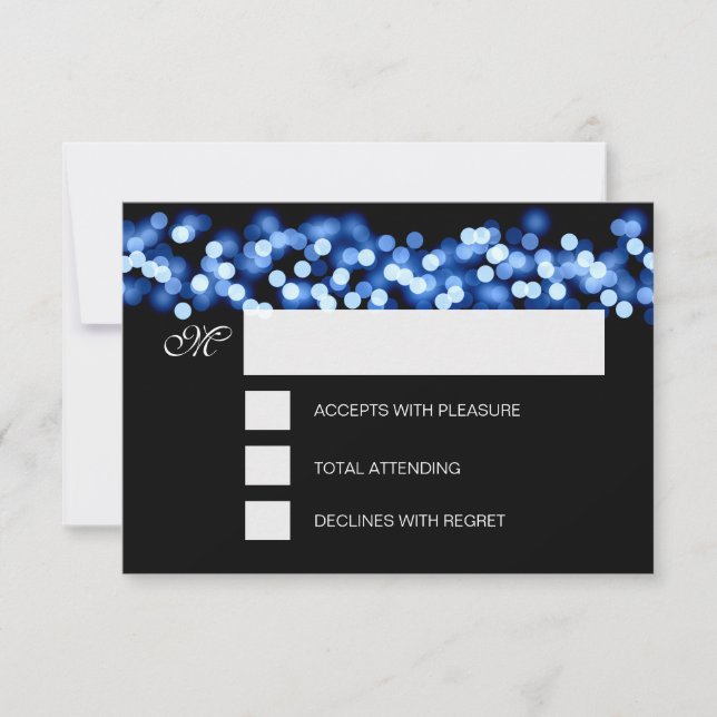 Sweet 16 Anniversaire RSVP Hollywood Glam Blue (Devant)
