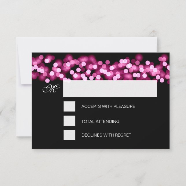 Sweet 16 Anniversaire RSVP Hollywood Glam rose (Devant)