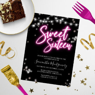 Sweet 16 Anniversaires Hot rose Neon brillant budg