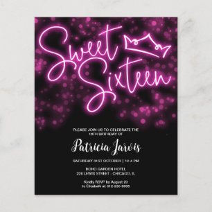 Sweet 16 Anniversaires Hot rose Neon brillant budg