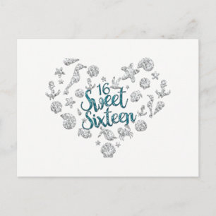 SWEET 16 Beach Party Invitation Enregistrer la dat