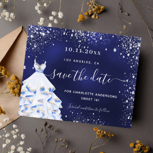 Sweet 16 bleu marine budget de robe enregistrer la