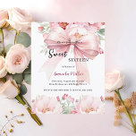 Sweet 16 bow rose watercolor florales invitation<br><div class="desc">Un élégant arrière - plan blanc,  décoré d'un grand arc rose et de fleurs roses aquarelles. Personnalisez et ajoutez un nom et des détails du parti. Dos : arrière - plan rose doux. 1 feuille = 1 invite imprimé bord à bord.</div>
