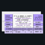 Sweet 16 Carte photo de l'invitation au concert<br><div class="desc">Super fun concert style invitation vous personnalisez pour la fabuleuse fête du sweet sixteen de votre fille</div>
