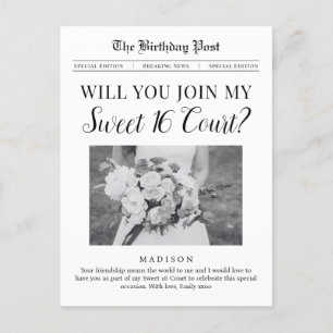 Sweet 16 Court Proposition Journal Carte postale