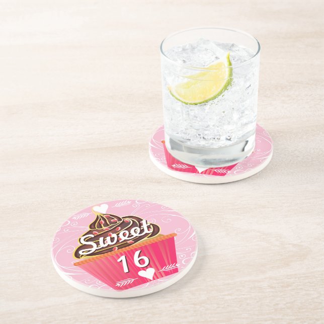 Sweet 16 Dessous de verre Cupcake (Côté)