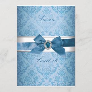 Sweet 16 Elegant Invitation (Bleu)