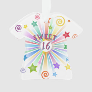 Sweet 16 Étoiles torse Noël Anniversaire T-shirt