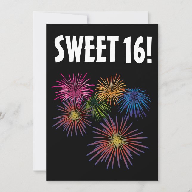 SWEET 16 INVITATIONS PERSONNALISÉES PAR LE PARTI F (Devant)
