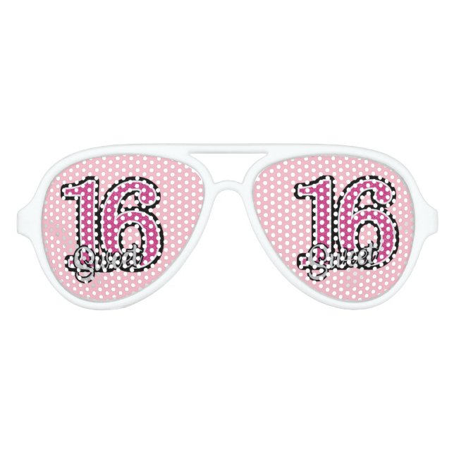 Sweet 16 Lunettes de soleil Fête Favor (Devant)