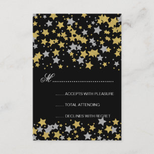 Sweet 16 RSVP Gold Silver Parties scintillant Star