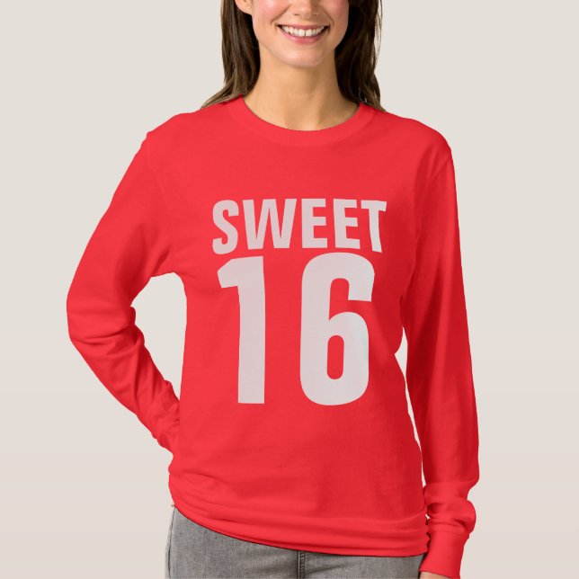 SWEET 16 SIXIÈME T-SHIRTS D'ANNIVERSAIRE (Devant)