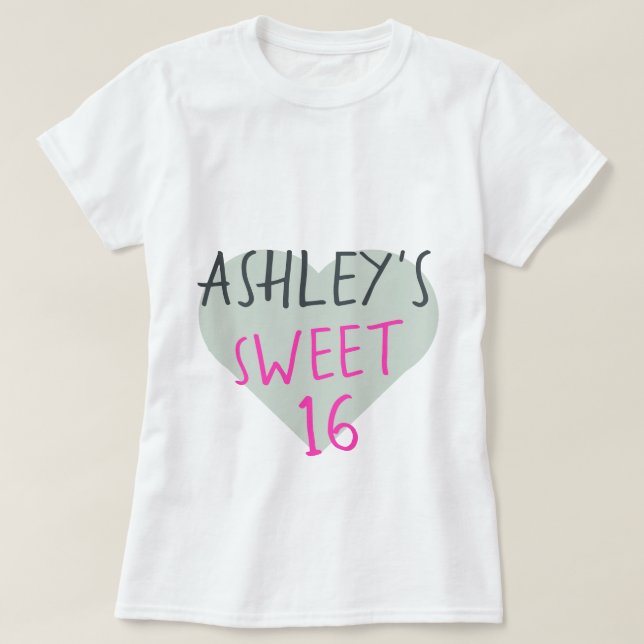 Sweet 16 T-shirt 16e anniversaire (Design devant)