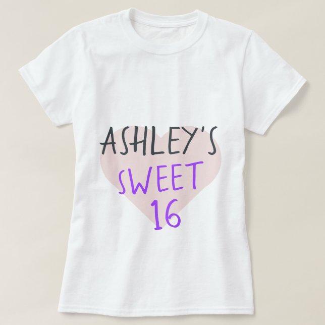 Sweet 16 T-shirt 16e anniversaire (Design devant)