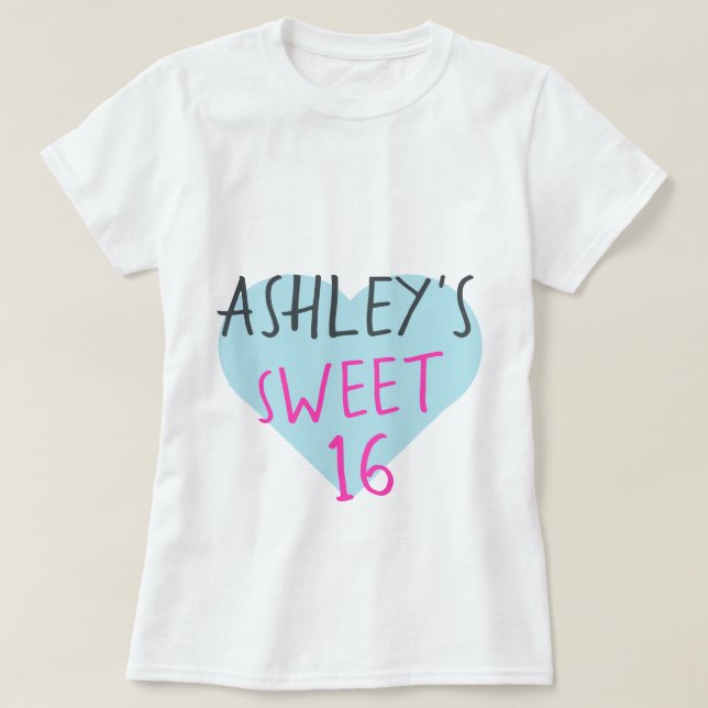 Sweet 16 T-shirt 16e anniversaire (Design devant)